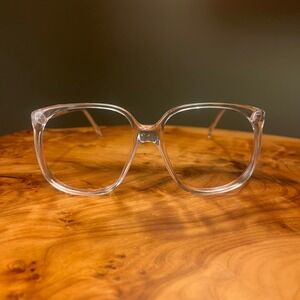 Elite Madison Crystal Clear Eyeglasses Frames Oversized Square Vintage 56-18-135